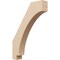 Ekena Millwork 3-inch W x 16-inch D x 22-inch H Imperial Rough Cedar Woodgrain TimberThane Knee Brace, Primed BRCUR03X16X22IMPRCPR - alternate 1